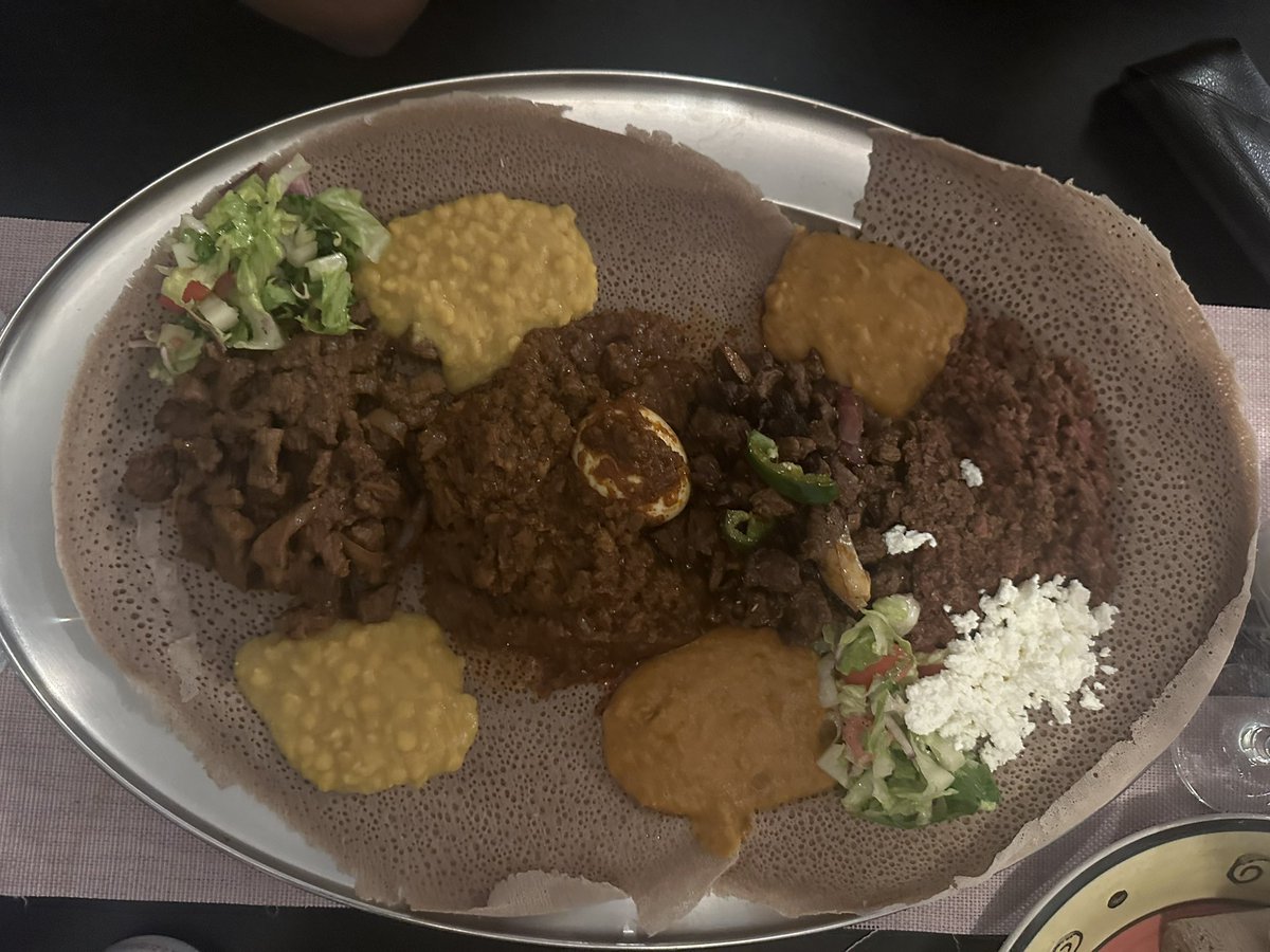 Allehone's tweet image. #Injera is designed in the heavens!!! Delivered to us with love by #Awash in #NYC❤️Ethiopia❤️ #EthiopianEaster moments