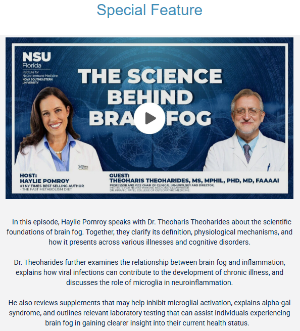 TomKindlon's tweet image. The Science Behind Brain Fog: @NSU_INIM video

youtube.com/watch?v=MSpEc7…

[Tom: I haven't watched this myself]

Image is from the AMMES April 2026 newsletter

#BrainFog