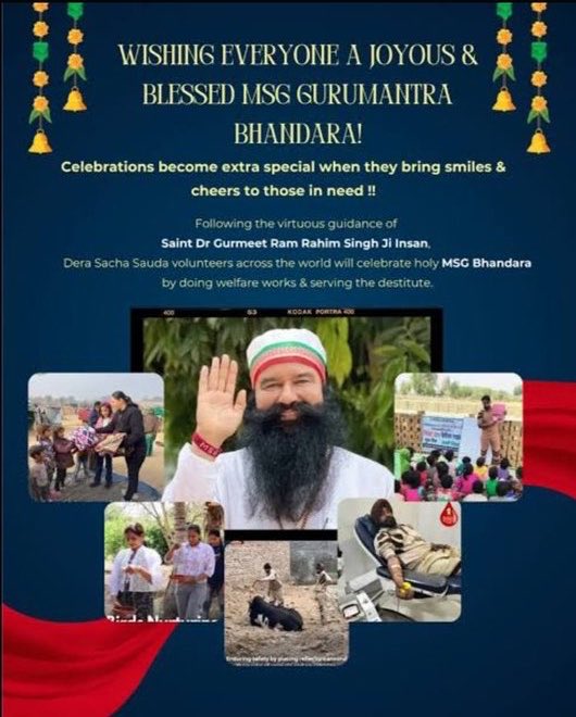 _Iam_Sahil's tweet image. True celebration 🎊lies in sharing happiness ☺️with others. Helping 🤝the needy with  🍲food, 👕clothes, and kindness brings inner peace. As Saint Gurmeet Ram Rahim Ji says, serving humanity makes every occasion meaningful. #BestWaytoCelebrate more truly