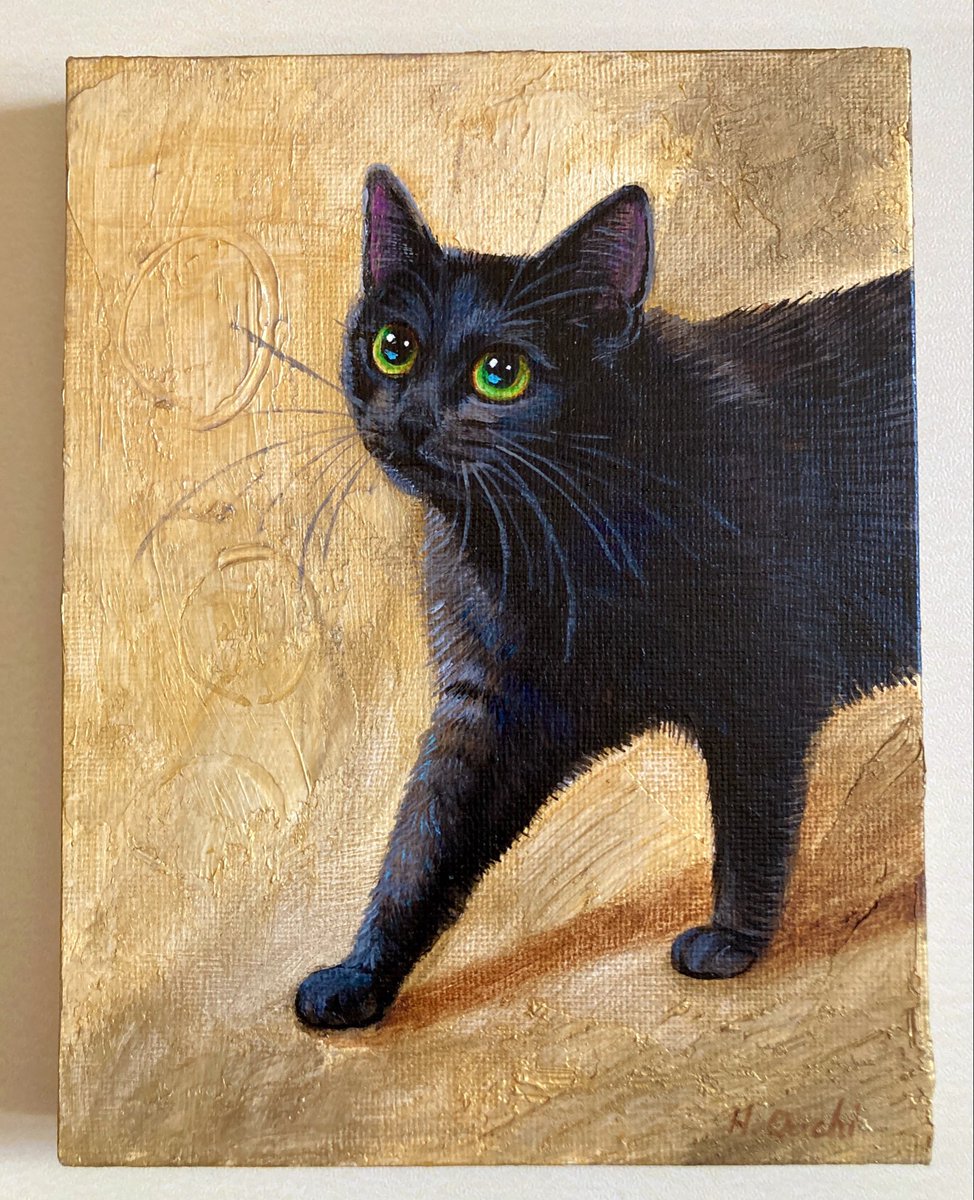 F3 【黒猫と共に】アクリル画 n*y様 風景画 agmotokawa_katukikazuo F3 【黒猫と共に】アクリル画 n*y様 風景画 agmotokawa_katukikazuo