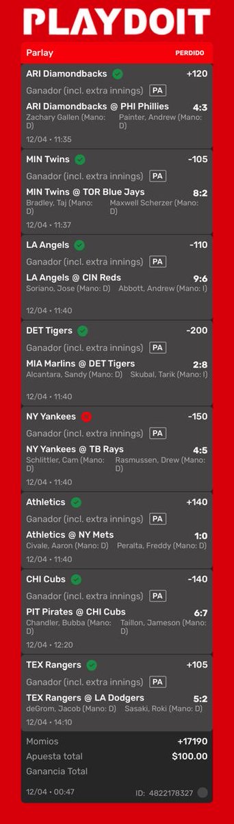 brayan176500's tweet photo. @PicksTumbados Pinches Yankees https://t.co/F6ca0kpfzD