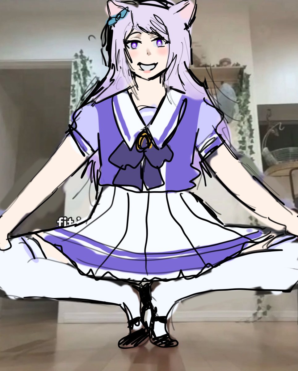 ronnadraws's tweet image. mcqueen lwk hittin that #artmeme #umamusume #umamusumememe #mejiromcqueen #oomf