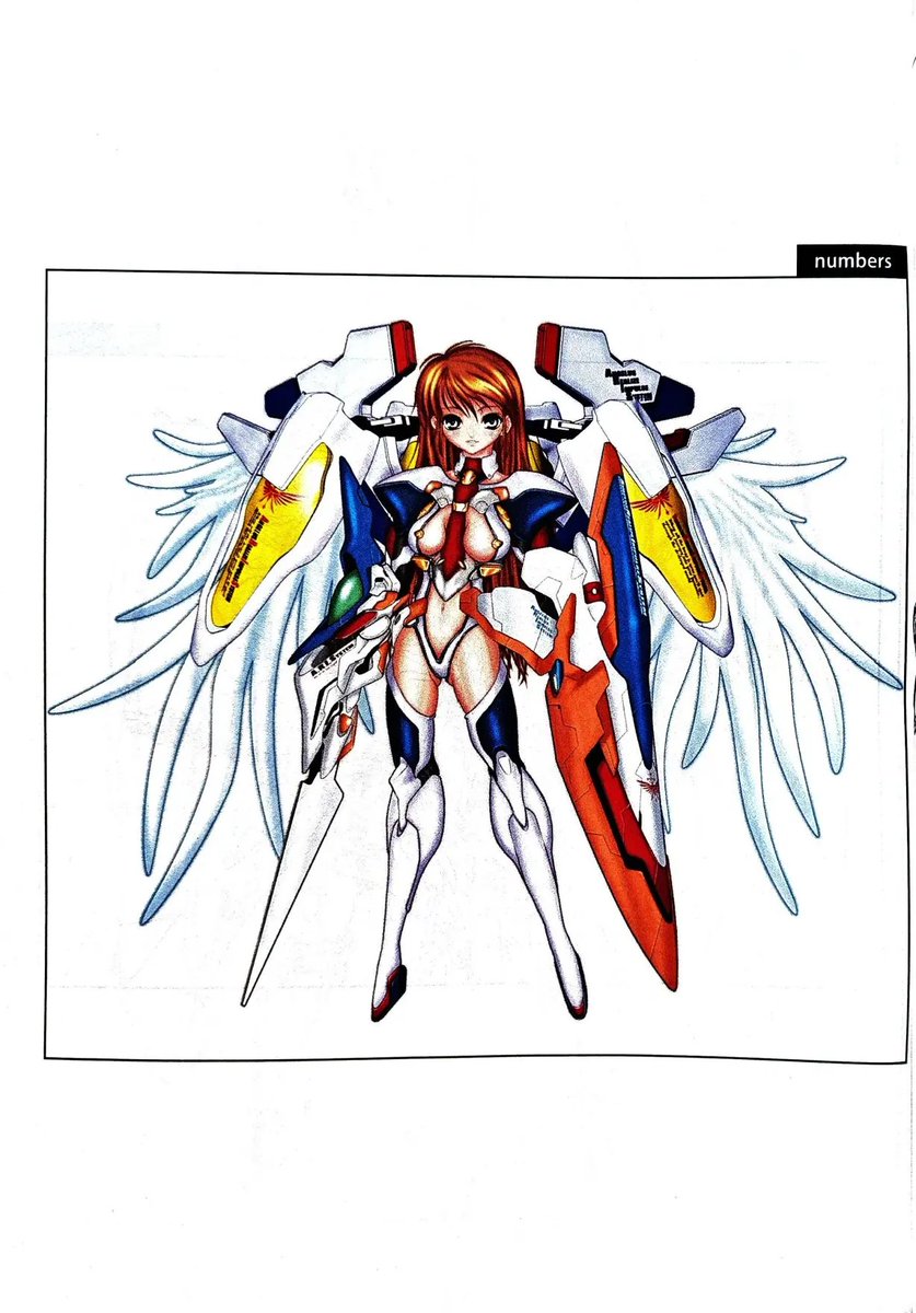 GrimoireIndex's tweet image. BB series creator: Toshimichi Mori was at one point part of a doujin circle with fellow creators named "Numbers".

His contributions to the group were recently scanned and uploaded by an anonymous party, and they contain what may be concepts for Murakumo units including Alpha-01.