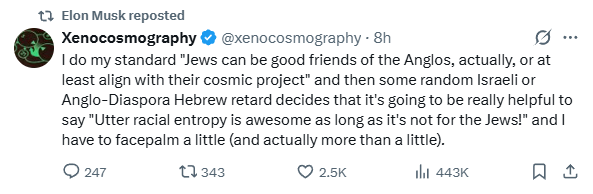 goodetrades's tweet photo. This is your occasional reminder that Elon Musk is vile beyond most of our comprehension. 

This is the kind of vile shit he retweets, stuff out of Nazi propaganda.
https://t.co/HNd6nV4Zdj https://t.co/zJ0vb5EnTf