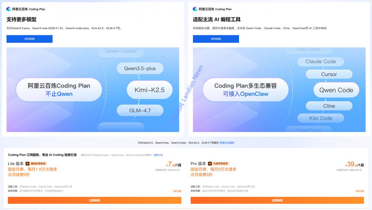阿里云 Coding Plan Lite 停止续费和升级，此前已停止销售，也就是后续将被下架。阿里云宣布从 4 月 13 日起 Lite 订阅 ...