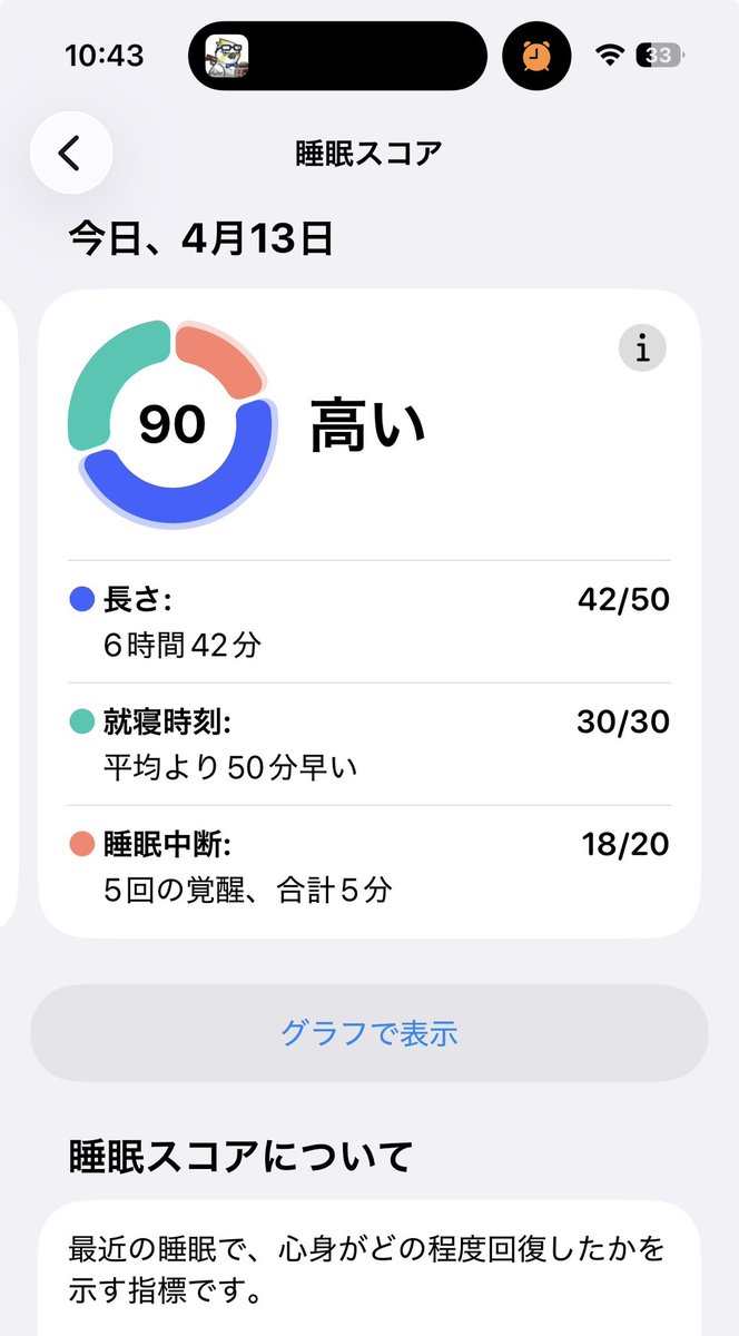 睡眠スコアは高いのですが、身体がめちゃ重かったので二度寝しました🤫

よし、やるぞ！！