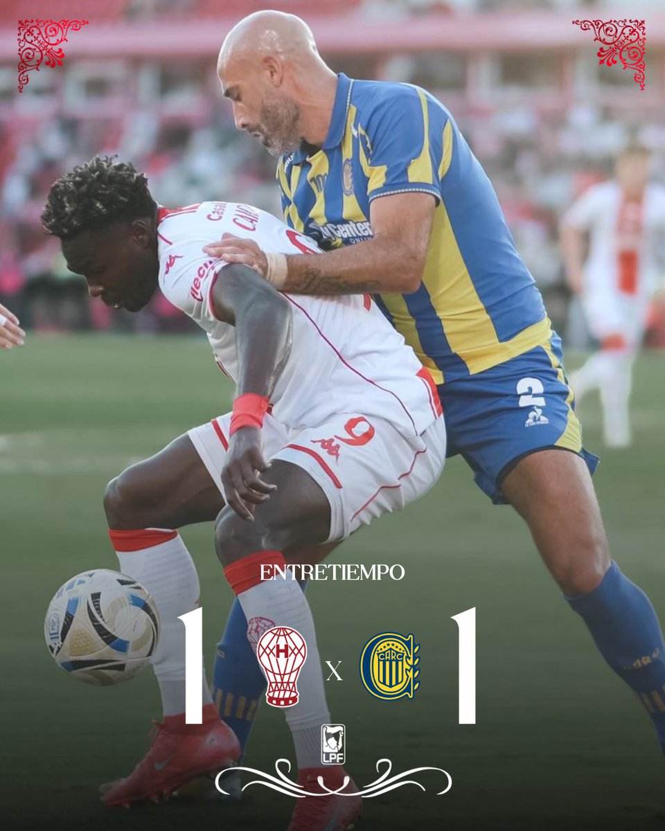 CAHuracan's tweet image. #JuegaHuracán 🎈|⏱️ 48' PT
🔚 Final del primer tiempo

#Huracán (Caicedo) 1 - 1 #RosarioCentral (Copetti)