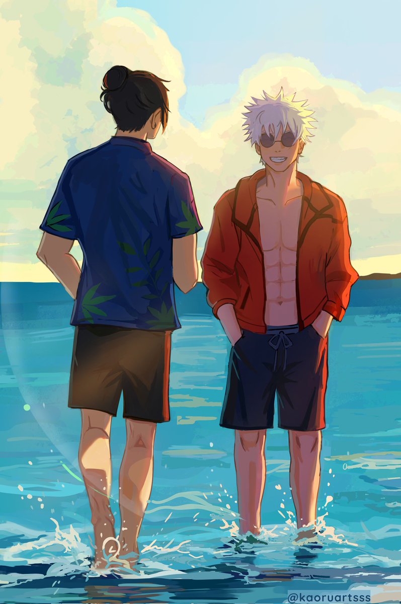 kaoruartsss's tweet photo. 🌊🌊🌊 #gojo #geto #jjk #animeart #art #anime #fypシ゚ https://t.co/t9gNBThXUh