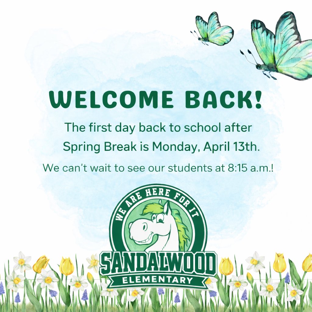 mrsament's tweet photo. See you tomorrow morning Sandalwood Stallions! #CommunitySchools #bcpshereforit https://t.co/J4bQpOfwGB