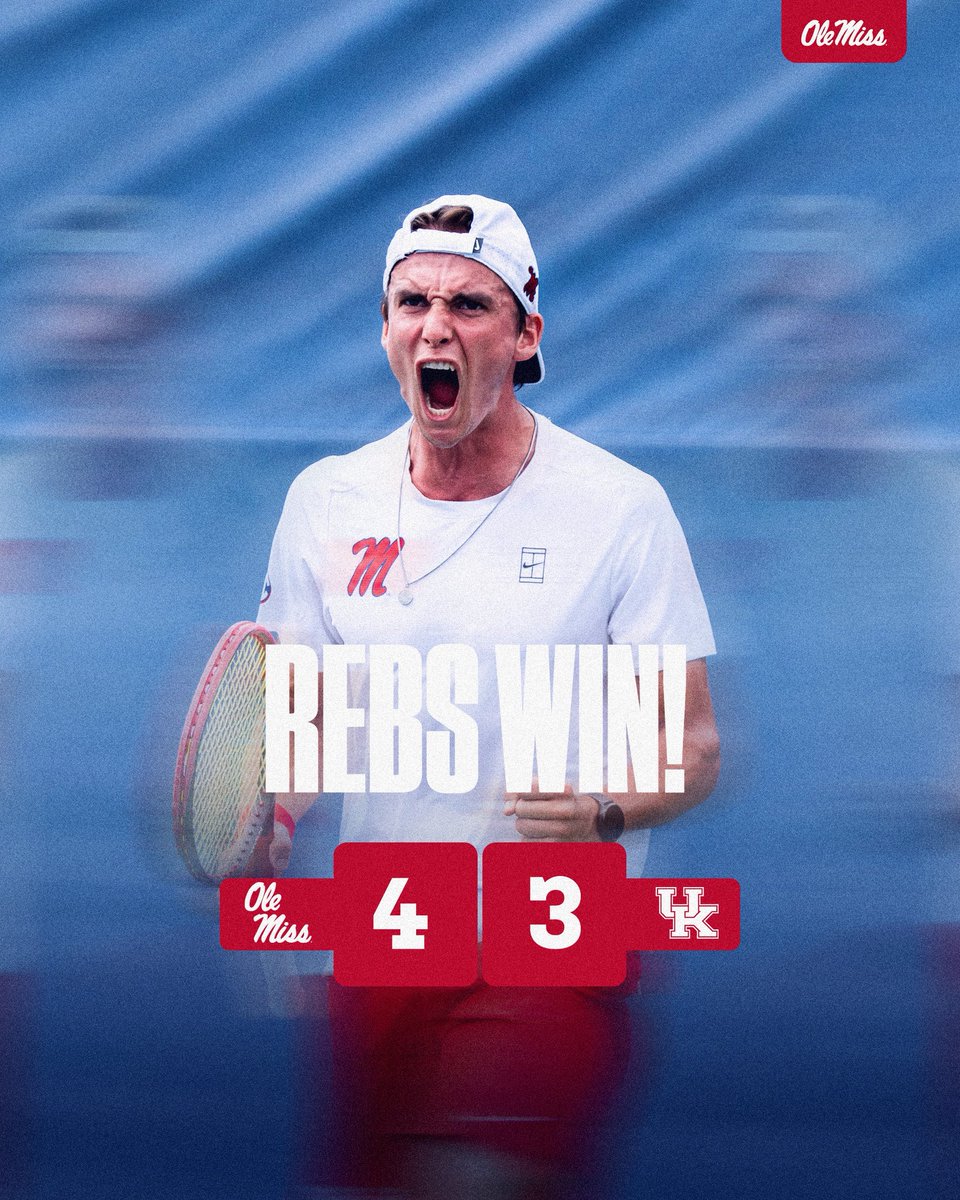 OleMissMTennis's tweet photo. That’s a W for the last home match ‼️

#HottyToddy https://t.co/y1wQzoQkfi