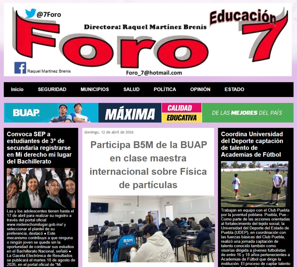 Participa B5M de la BUAP en clase maestra internacional sobre Física de partículas
foro7enlaeducacion.blogspot.com/2026/04/partic…