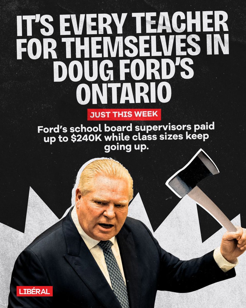 OntLiberal's tweet image. Money for insiders! Cuts for classrooms!

Welcome to Doug Ford’s Ontario!

#onpoli