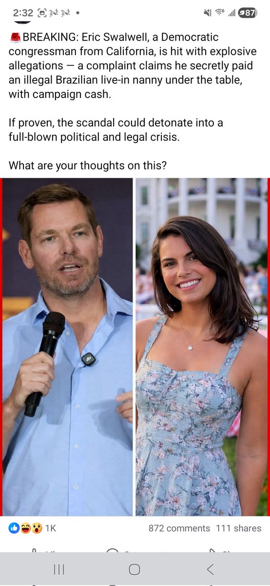DeannaSchultz's tweet photo. @RepSwalwell I wouldnt be surprised if u raped her and threaten deportation to keep her quiet. We need to find her. https://t.co/FZ8GrSpbnh