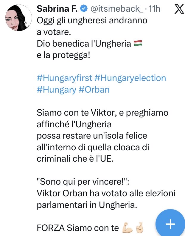 E adesso!!
Chissà come l’avrà presa il signor ⁦⁦<a href="/itsmeback_/">Sabrina F.</a>⁩   ??