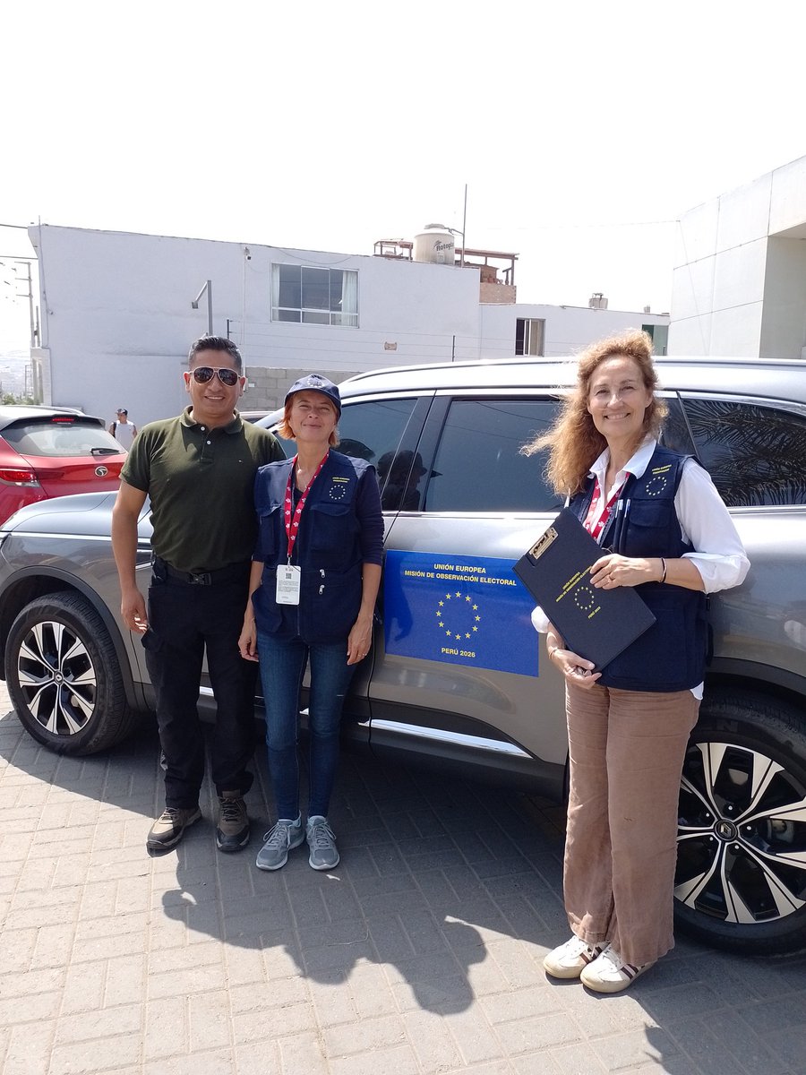 FrancePerou's tweet photo. Tres representantes de la Embajada de Francia en el Perú y una representante del Instituto Francés de Estudios Andinos participan hoy en Lima en la misión de observación electoral de la Unión Europea. 
#EleccionesPeru2026 
#MoeuePeru2026
#franciaenperu
@UEenPeru 
@francediplo_ES https://t.co/2NxIMkVbXr