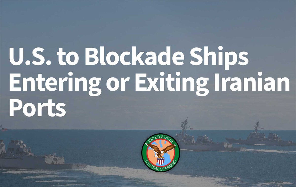 ArmyRecognition's tweet image. U.S. Orders Naval Blockade of Iran Ports to Halt All Ships Entering or Leaving