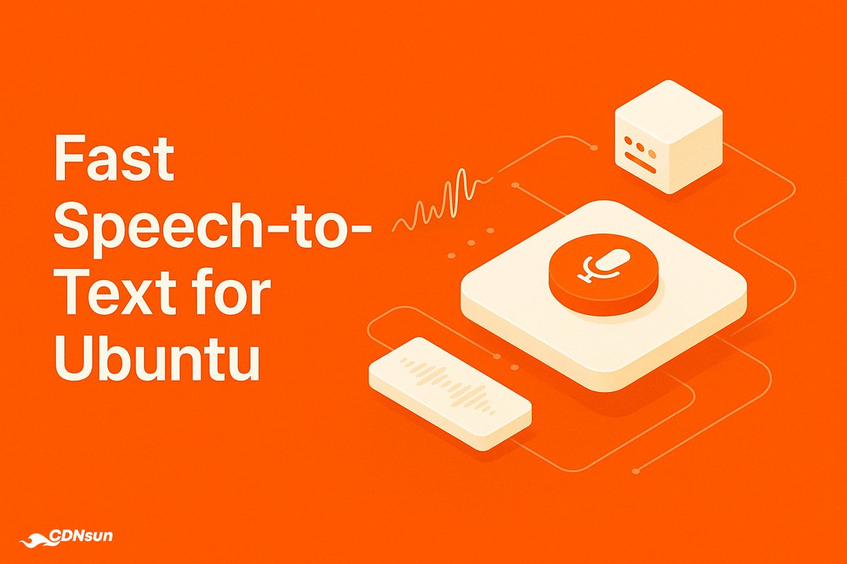 CDNsuncom's tweet photo. Fast speech-to-text on Ubuntu can change how developers work when voice input is quick enough to keep up. Our latest post breaks down push-to-talk dictation, local transcription, and why low latency matters for real desktop workflows. Read it here: https://t.co/Z1OLg9ZKsH https://t.co/IP3OG1xql4