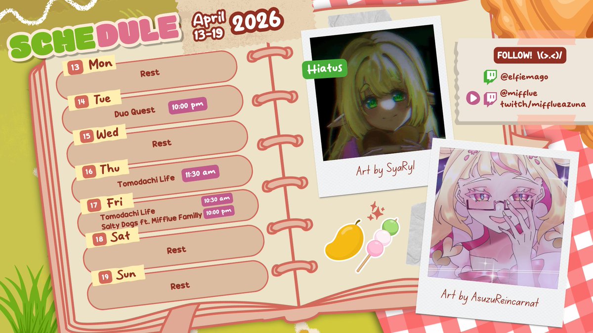 proj_orbit's tweet photo. Morning all! Hope you all in good spirits. ☕️😃

MagoMaho Weekly Schedule for April 13th-19th 2026 is here. Elfie is currently on hiatus.📷

#malaysiavtuber #magomaho https://t.co/UFiO6Ku5FO