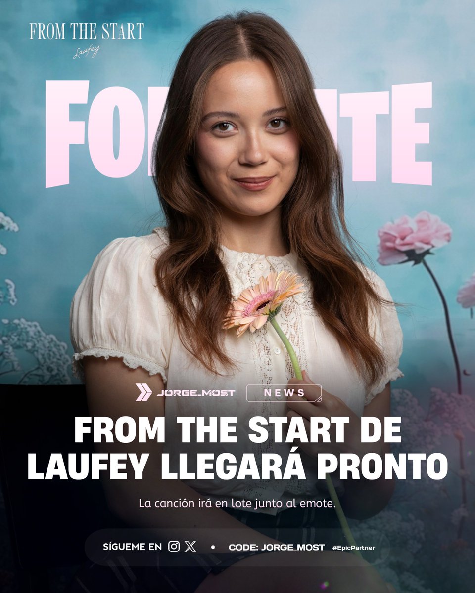 Jorge_Most's tweet photo. 🎵 From the Start de Laufey llegará como canción a Fortnite en los próximos días, se podrá comprar en un lote junto al emote. https://t.co/XLrE3c3GIP