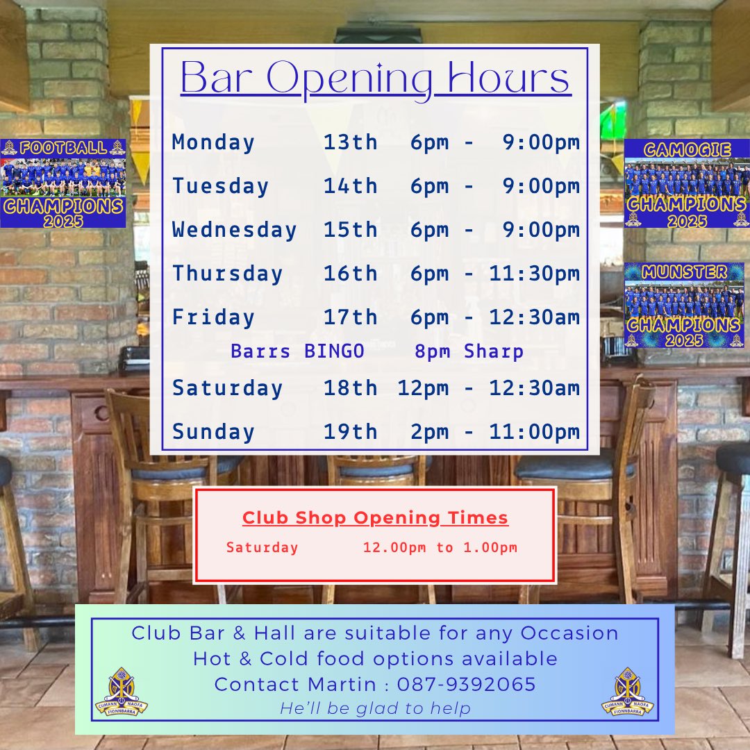 St Finbarr’s National H&F Club tweet media