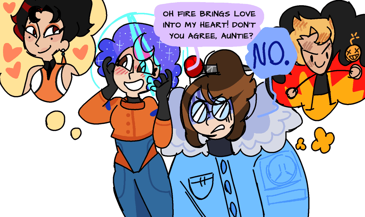 KennyLikesSalt's tweet image. burning love ❤️‍🔥
#mei #juno #anran #junkrat