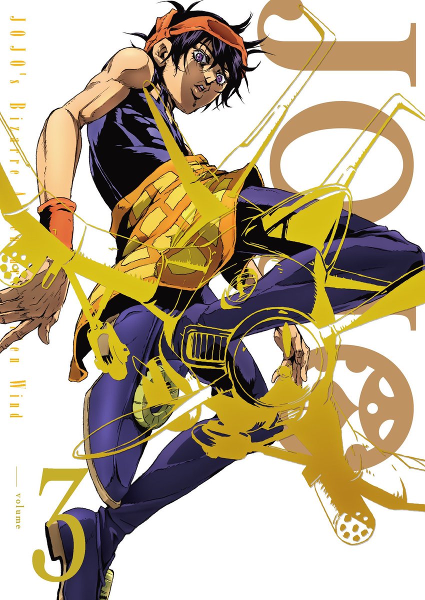 DailyGWjojo's tweet image. golden wind narancia ghirga - dvd volume 3