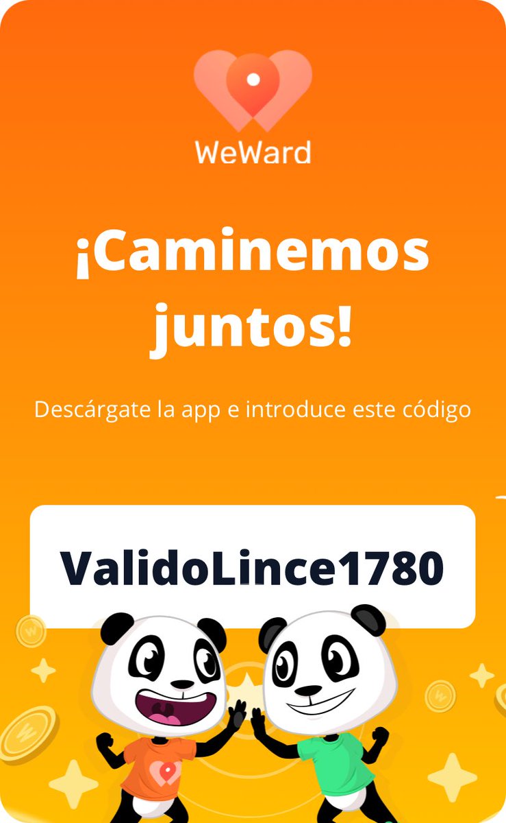 Pacapaa's tweet photo. ¿Has oído hablar de WeWard? Es una aplicación que te recompensa por caminar, ¡divertida y fácil de usar! ¿Quieres unirte? Si usas mi código de patrocinio, obtendrás un regalo de bienvenida.

https://t.co/aHEAdKTJtS https://t.co/5H6bZgghAF