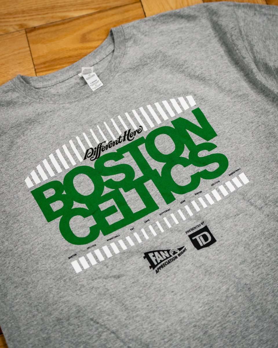 celtics's tweet photo. Thank you @TDBank_US for today’s in arena giveaways ☘️💚 https://t.co/xoKMSYqJde