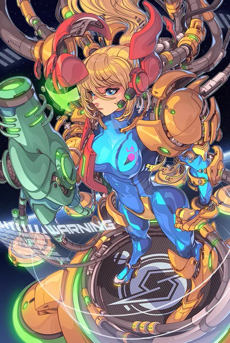 My Samus piece from start to finish. Doing a bird's eye view is always hard and never perfect. This one came out decent though #samusaran #edwinhuang #samus #metroid