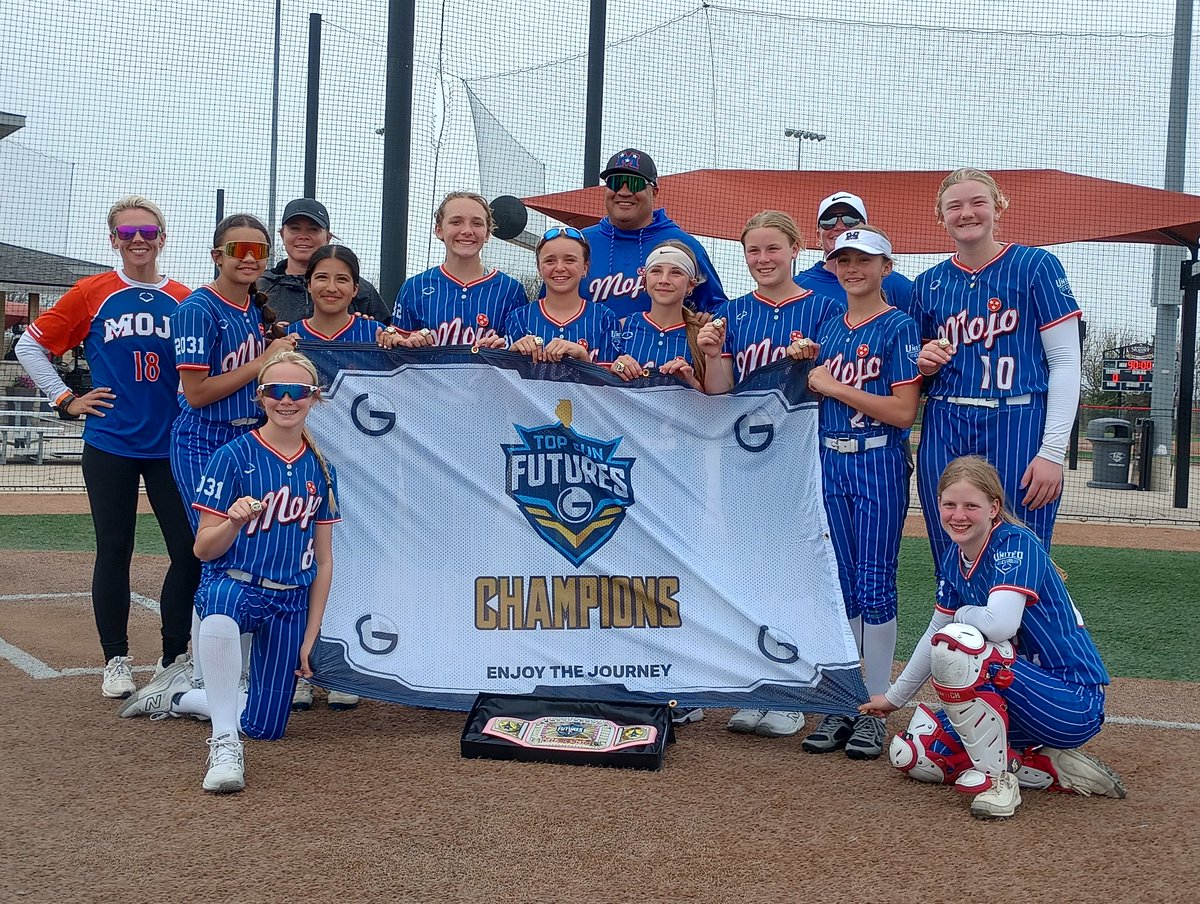 EllieDobbins82's tweet photo. Top Gun Futures 12u Champions!  Undefeated on the weekend and had a blast seeing all my teammates for our first tournament of the spring. Thank you @TopGunEvents for a great event and @sluggerpeoria for the hospitality. And how bout @AveryHink2031 with the CGSO in the 'ship! https://t.co/w6YZGIXdVD
