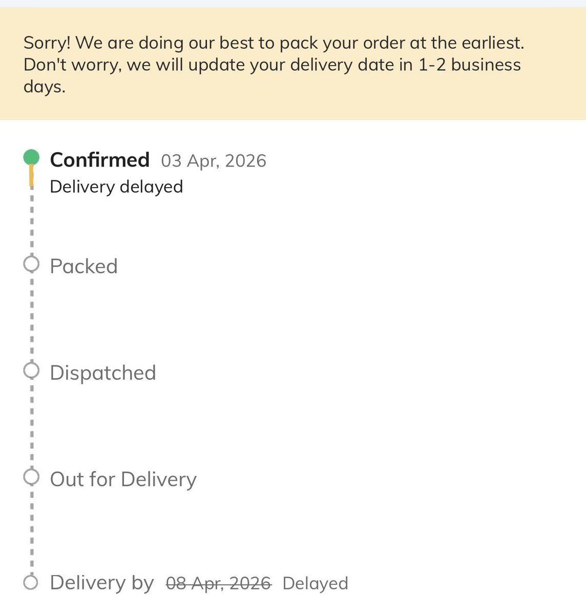 nihalanisumit's tweet photo. @AJIOLife I placed an order on 3rd april which was supposed to get deliverd by 8th.
It’s 13th today and still hasn’t been packed.
Its a gift for my wife on her birthday which is on 15th. Could you please process it asap.
OrderId: FN1325700913 https://t.co/CMepnhXxZC