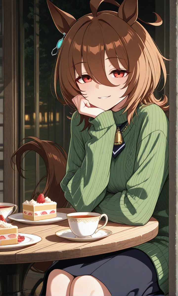 g_yukiji's tweet photo. おめでとうタキオン
「トレーナー君も座りたまえよ♥」 https://t.co/x9ul62AjUT