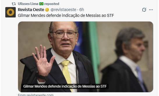 Cabral1889's tweet photo. @revistaoeste Gilmar , o coordenador do Brasil
Só pelo fato deste senhor apoiar 'Bessias'  já sabemos que o 'desqualificado' do Bessias, já entra na várzea suprema  assumindo cumprir, à risca , todas as ordens de Gilmar, o "magnífico" https://t.co/XozFT4quYI