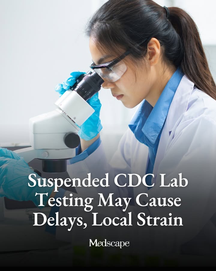 Medscape's tweet photo. The US CDC has suspended diagnostic testing for approximately 30 infectious diseases, including rabies and mpox, based on a list of temporarily unavailable tests on the CDC website. The reasons for the pause in testing remain unclear, although such pauses are not unusual, according to experts. Still paused CDC testing may increase delays as alternatives are sought, and local public health laboratories often have limited resources for infectious disease testing. https://t.co/GH3cm5vakU