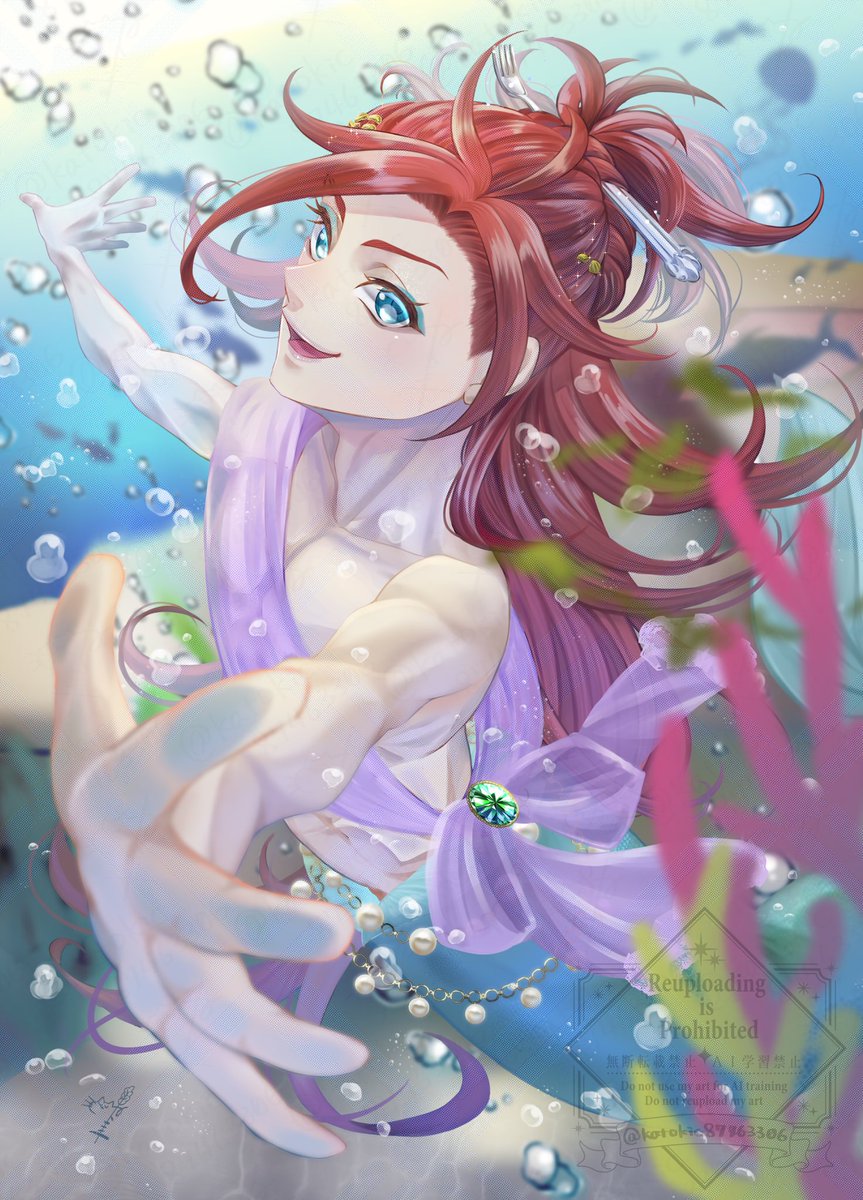 レオ様*:☽*.゜ リエーレ王子🧜‍♂️🌊🫧 (※人魚姿捏造)