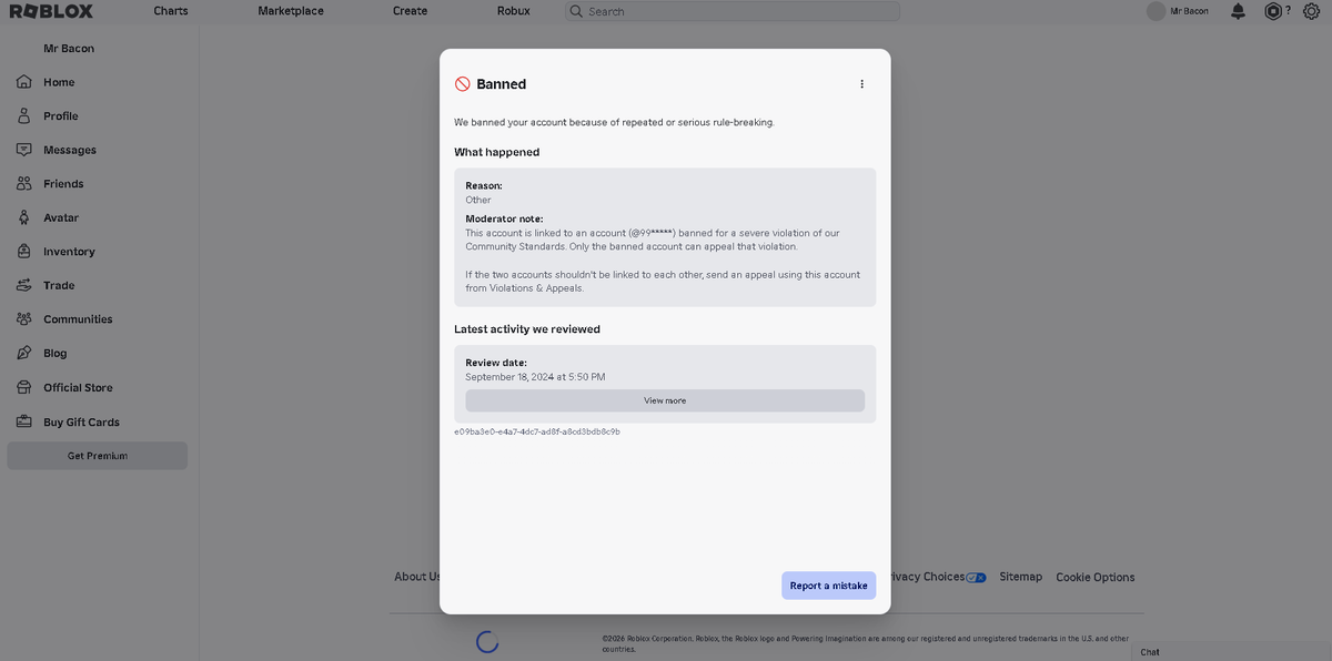 over 2 years and 4 months since my old Roblox acc was caught in a ban wave, and <a href="/DavidBaszucki/">David Baszucki</a> &amp; <a href="/Roblox/">Roblox</a>  still haven't done anything about it