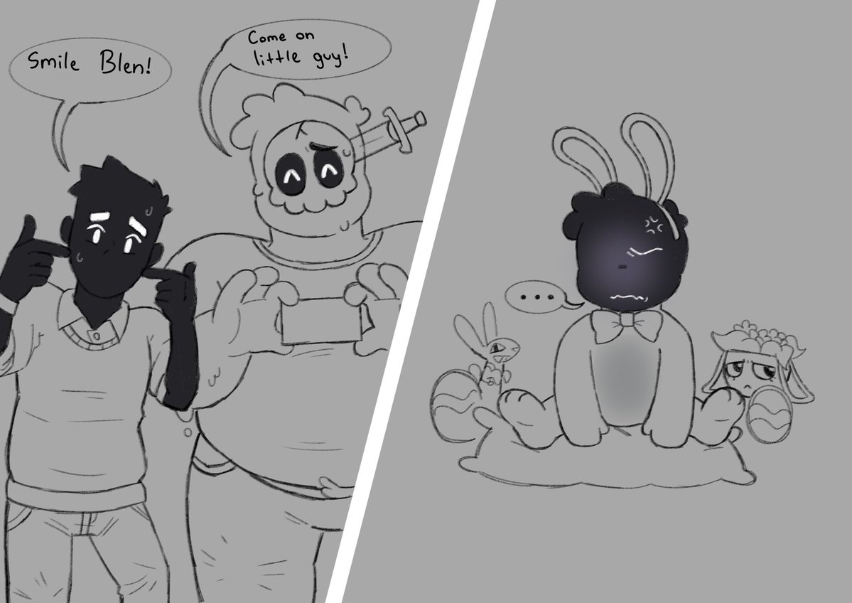 BML_009's tweet image. Big B does NOT like Easter 🖤🥀

#monsterprom #MonsterCon #blennophobia