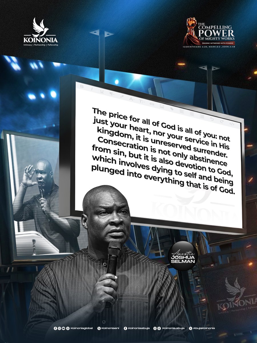 koinoniaeni's tweet photo. #ApostleJoshuaSelman
#TheCompellingPowerOfMightyWorks
#RaisingWitnessesWithPower
#KoinoniaAbuja
#KoinoniaGlobal https://t.co/gjwYTpeXiC