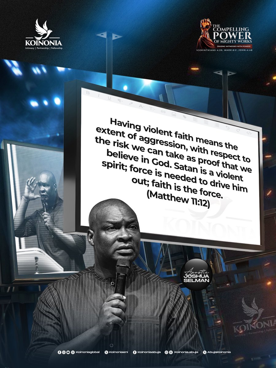 koinoniaeni's tweet photo. #ApostleJoshuaSelman
#TheCompellingPowerOfMightyWorks
#RaisingWitnessesWithPower
#KoinoniaAbuja
#KoinoniaGlobal https://t.co/Zt3PhKRd2C
