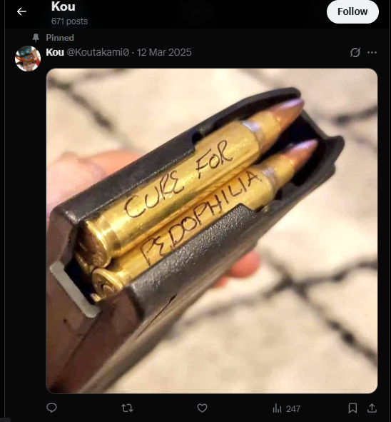 kosovar120's tweet photo. @Koutakami0 @MDKzz66 Este nivel de performance para terminar teniendo de avatar una obra cuyo autor es amigo y defensor de un pedófilo real jdkasjkadj (con victimas reales, no dibujitos) https://t.co/khPDNxV0LK