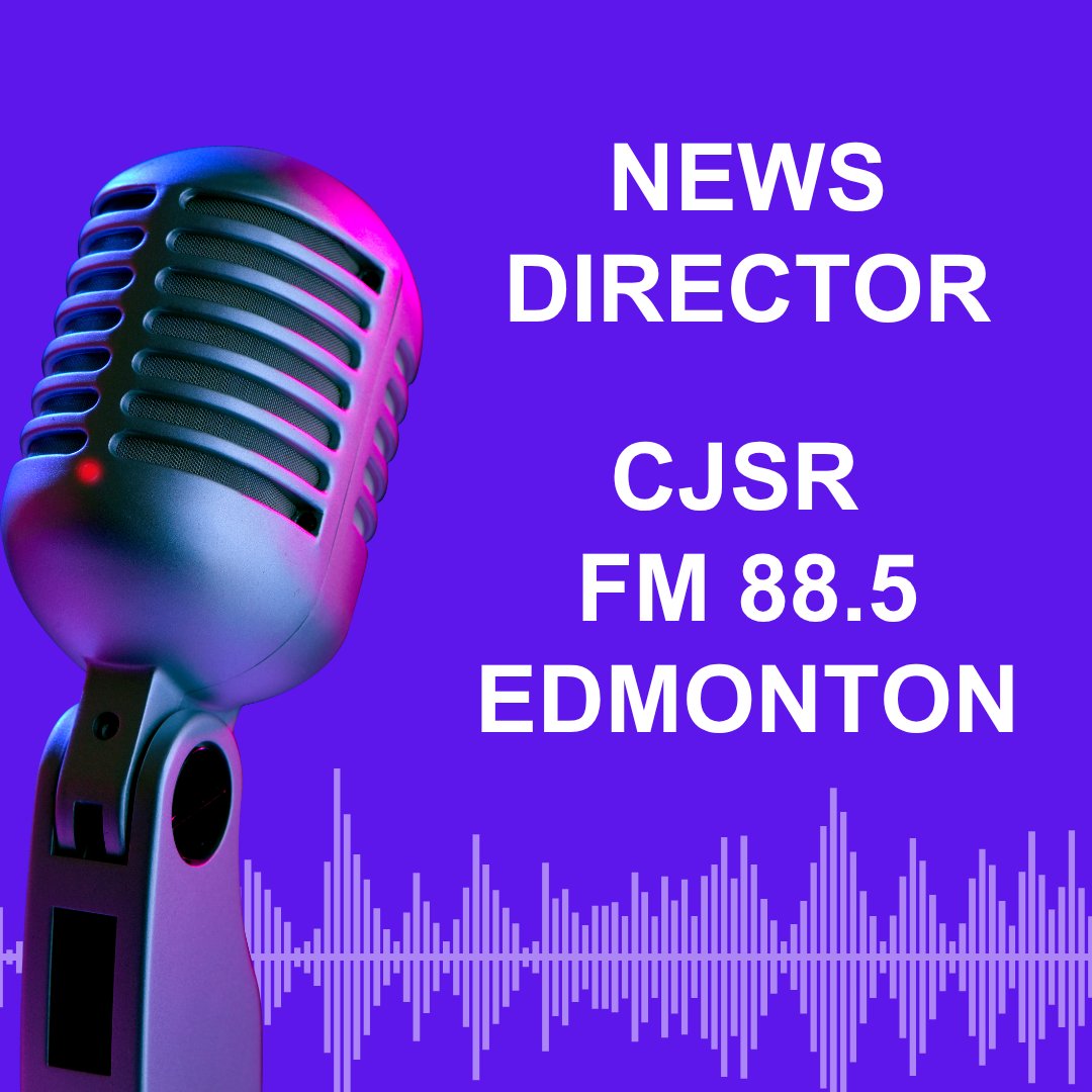 CABJMedia's tweet image. 🎙️📻 CJSR is hiring a News Director to lead a newsroom rooted in community voice and public interest journalism.

📍 Edmonton, AB
🏢 FT, on-site 
📩 Apply ASAP with resume and work samples

🔗 Learn more: tinyurl.com/4d4fpceb

#RadioJobs #Broadcasting #NewsDirector