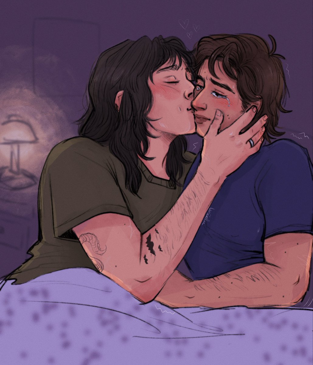 leniialu_nsfw's tweet image. Steve got some nightmares lately. Dreaming that something is gonna happen to Eddie… 
“That was just a dream, Stevie. I’m here. I stay here!”
#steddie #steddieart #steveharrington #eddiemunson