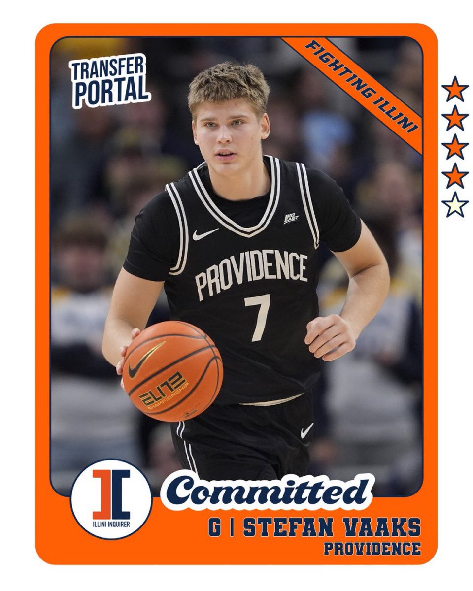 RunningHeartDad's tweet photo. Welcome 2026 transfer portal commitment. @247Sports, 4⭐️, Guard, 𝗦𝘁𝗲𝗳𝗮𝗻 𝗩𝗮𝗮𝗸𝘀, a Big East All-Freshman Team selection. One of the top guards in the portal to the #𝗜𝗟𝗟𝗜𝗡𝗜 🏀 𝗙𝗔𝗠𝗜𝗟𝗟𝗬!🧡💙 
#𝗘𝘃𝗲𝗿𝘆𝗗𝗮𝘆𝗚𝘂𝘆𝘀 | #𝗛𝗧𝗧𝗢 | #𝗙𝗔𝗠𝗜𝗟𝗟𝗬 https://t.co/dYAT8QaY5T