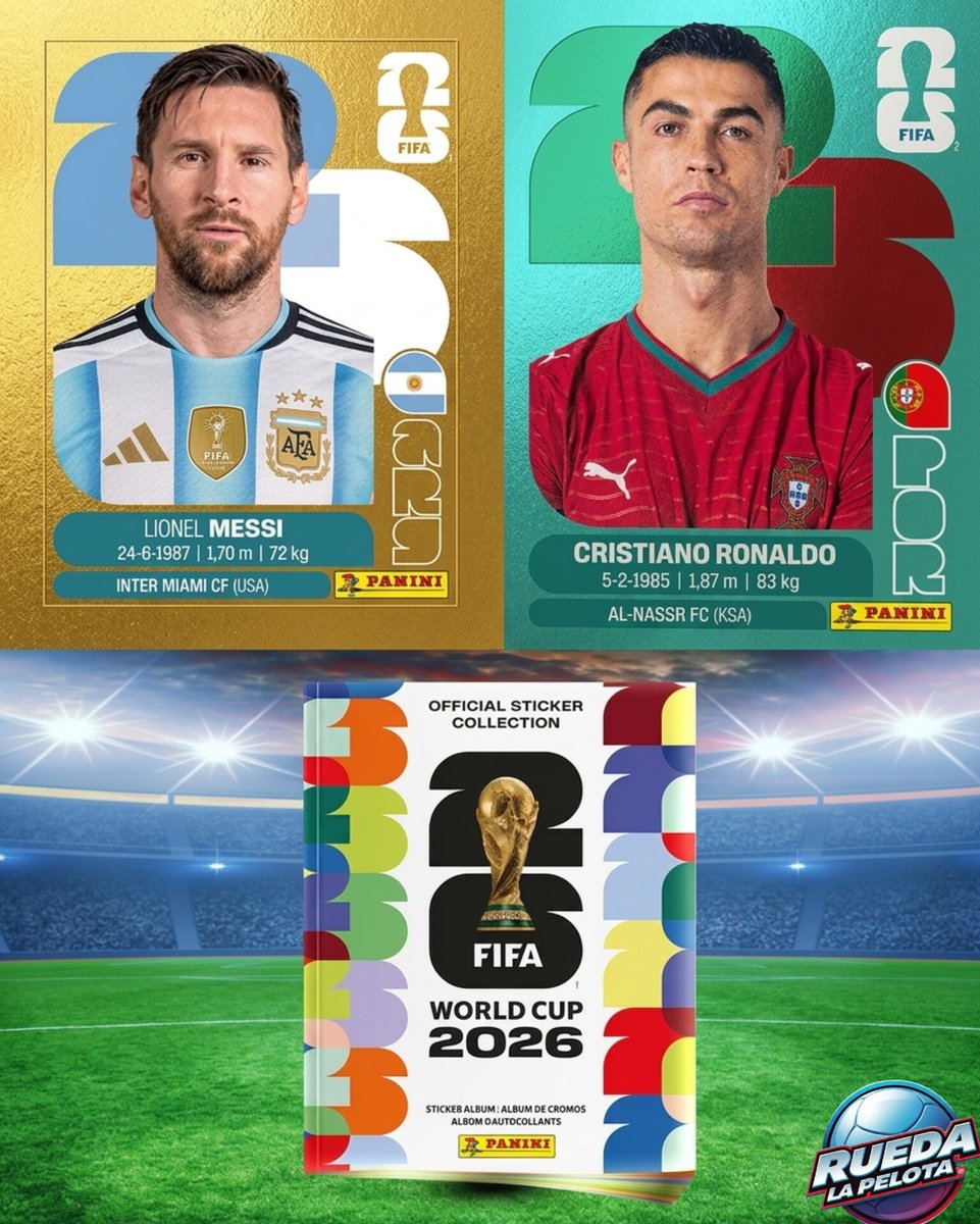 RuedalaPelota10's tweet image. ✅Estas Son Las Figuras De #Panini De #CR7 Y #Messi Para Este Mundial 2026.🙏
#fdlifestyle #RuedalaPelota #Mundial