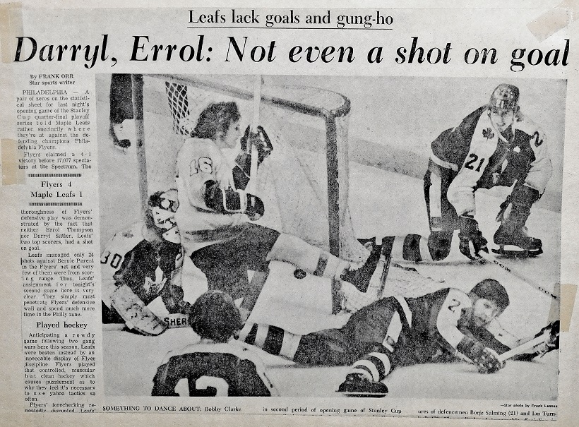 Berger_BYTES's tweet image. It became one of the most-vicious and iconic playoff series for the #Leafs. But, it started with a dud, in #Philadelphia, 50 years ago tonight... bit.ly/4dJHCbd #Flyers #LeafsForever #StanleyCup