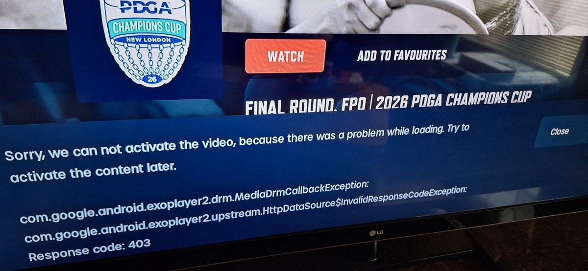 RTCisler's tweet photo. @DiscGolfProTour Fix your app please. https://t.co/EPf9jggTTT