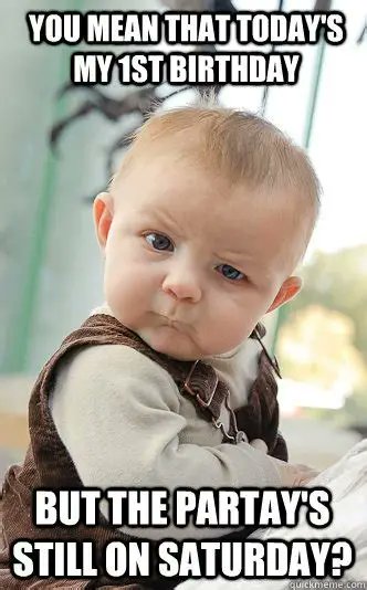 Neilfan12's tweet image. 🎂1️⃣🤷‍♂️ 1st #BDay #Party #Late 🤷‍♂️1️⃣🎂
       (Click meme to view full pic)