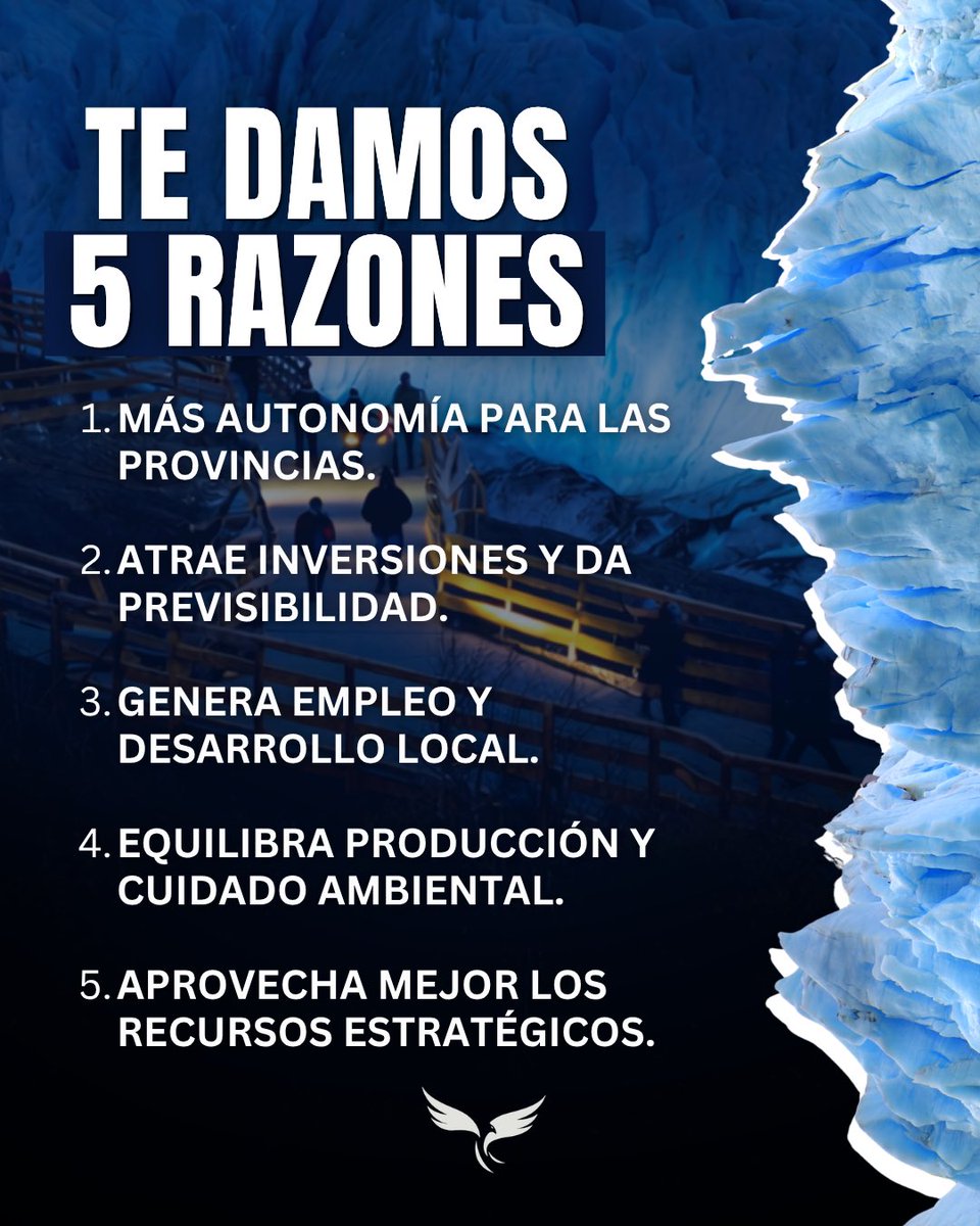 halconesrep's tweet photo. La modificación de la Ley de Glaciares marca el fin de años de dogmas que frenaron inversiones, trabajo y crecimiento. Cuidar el ambiente sí, pero sin condenar a la Argentina a la pobreza. 🦅 🇦🇷

Por qué es importante esta ley? 👀 https://t.co/BvYDo0HxcD
