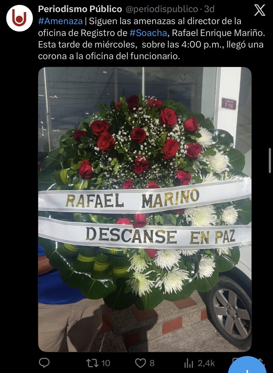 ¿Entonces hicieron un montaje los dos candidatos de la derecha ara inventarse amenazas? Me parece bastante irrespetuoso con quienes sí han sido víctimas de amenazas, además que demuestra la calidad de los candidatos. APRENDAN A HACER CAMPAÑA SIN MENTIRAS <a href="/PalomaValenciaL/">Paloma Valencia L</a>