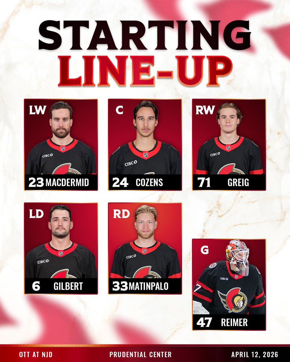 x - Ottawa Senators tweet media
